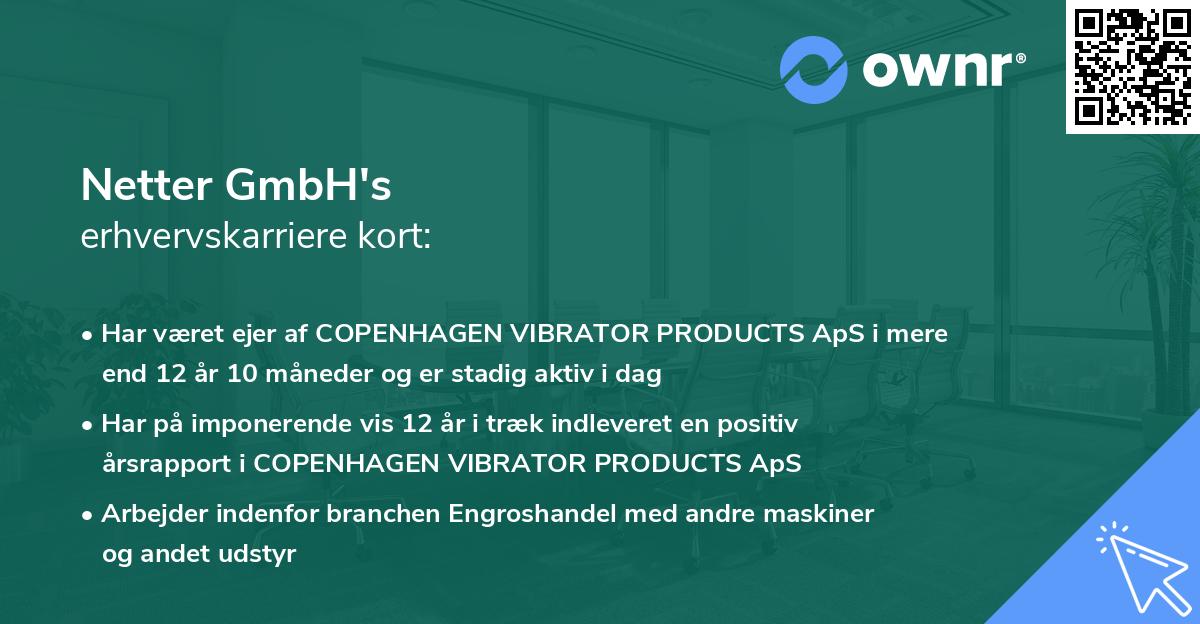 Netter GmbH's erhvervskarriere kort