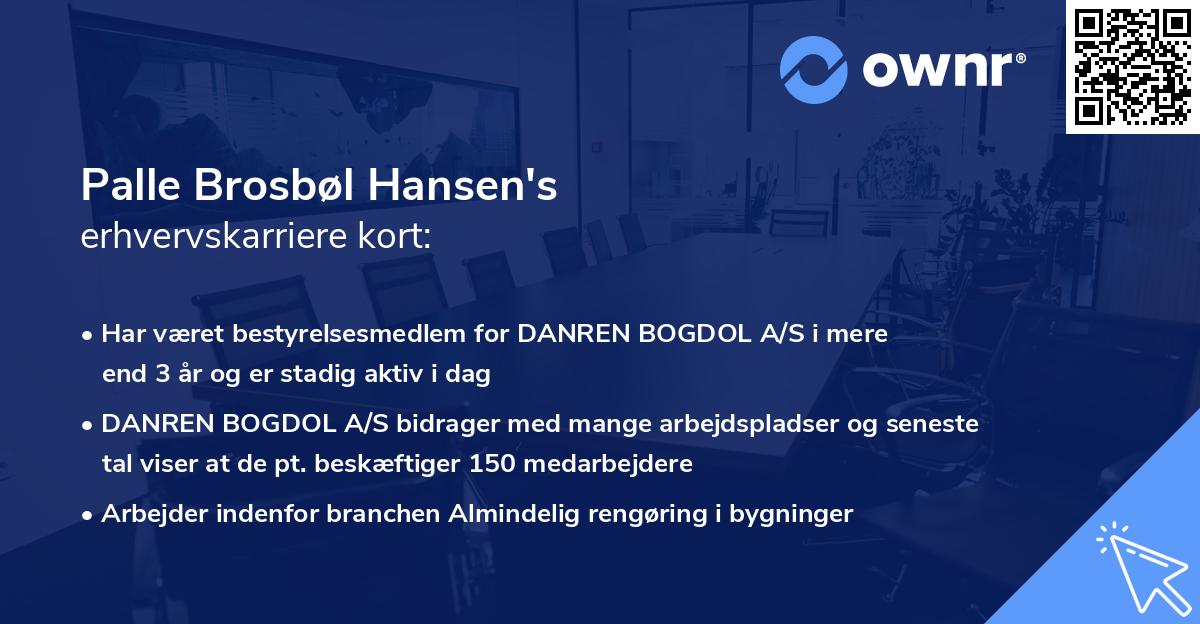 Palle Brosbøl Hansen's erhvervskarriere kort