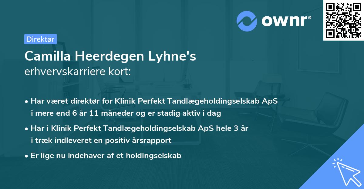 Camilla Heerdegen Lyhne's erhvervskarriere kort