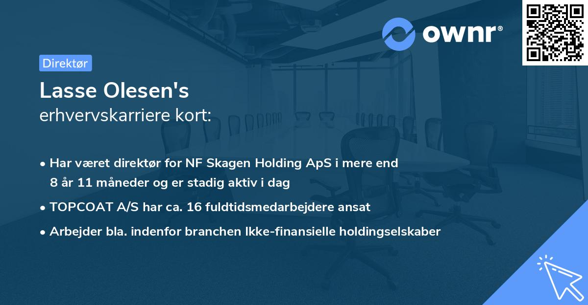 Lasse Olesen's erhvervskarriere kort