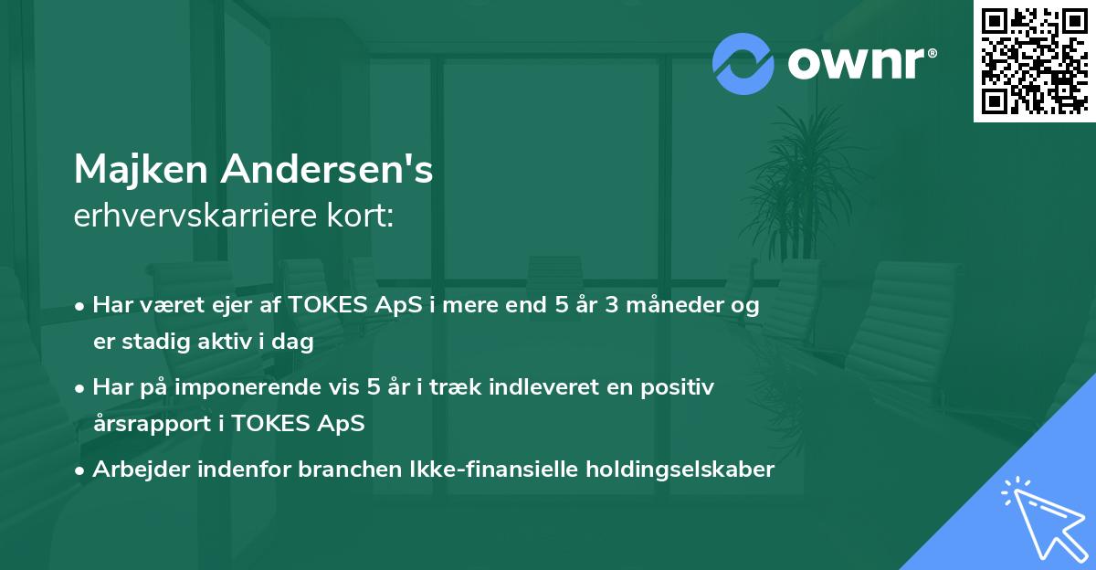 Majken Andersen's erhvervskarriere kort