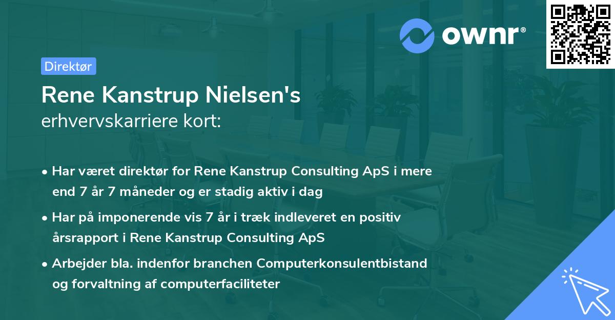 Rene Kanstrup Nielsen's erhvervskarriere kort