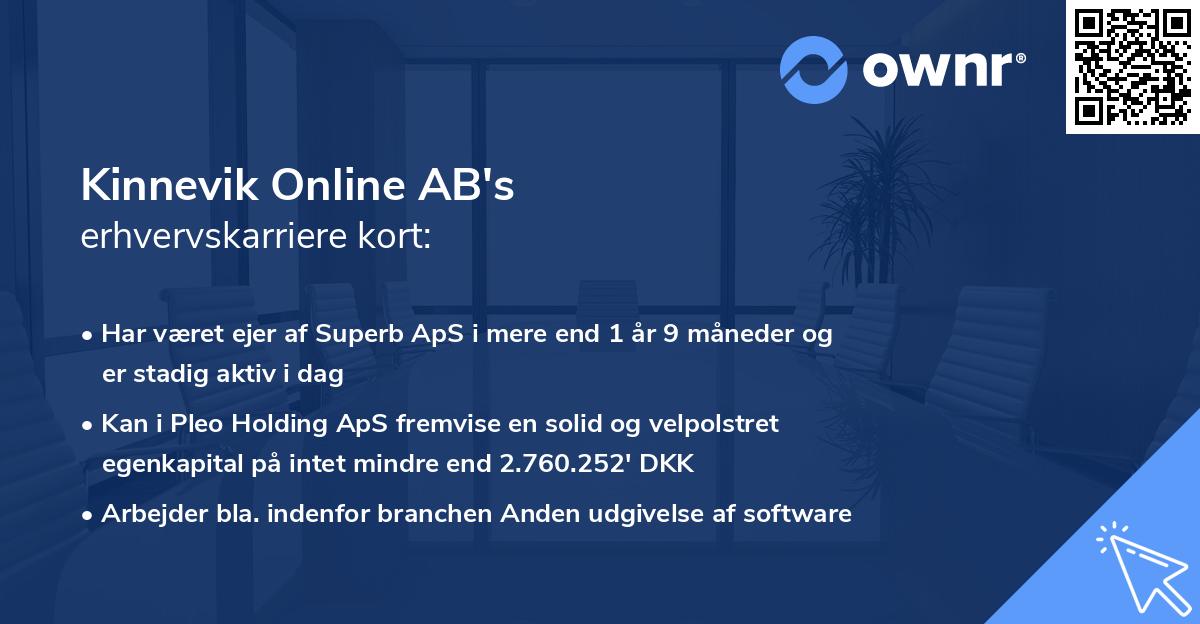 Kinnevik Online AB's erhvervskarriere kort