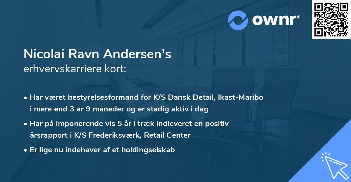 Nicolai Ravn Andersen's erhvervskarriere kort