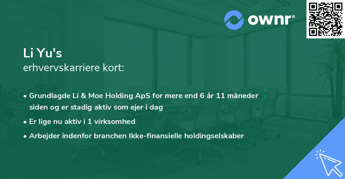 Li Yu's erhvervskarriere kort