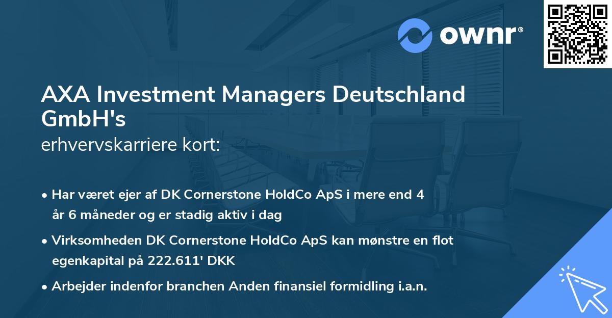 AXA Investment Managers Deutschland GmbH's erhvervskarriere kort