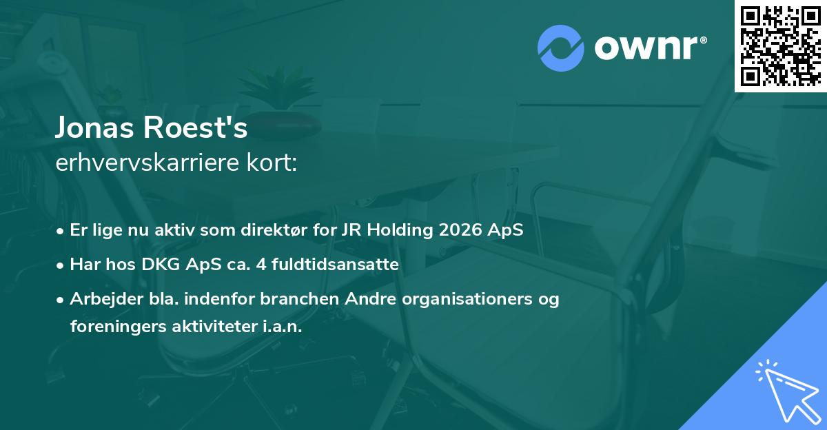 Jonas Roest's erhvervskarriere kort