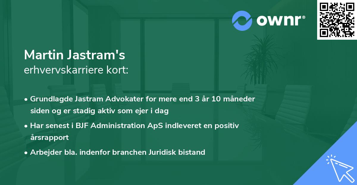 Martin Jastram's erhvervskarriere kort