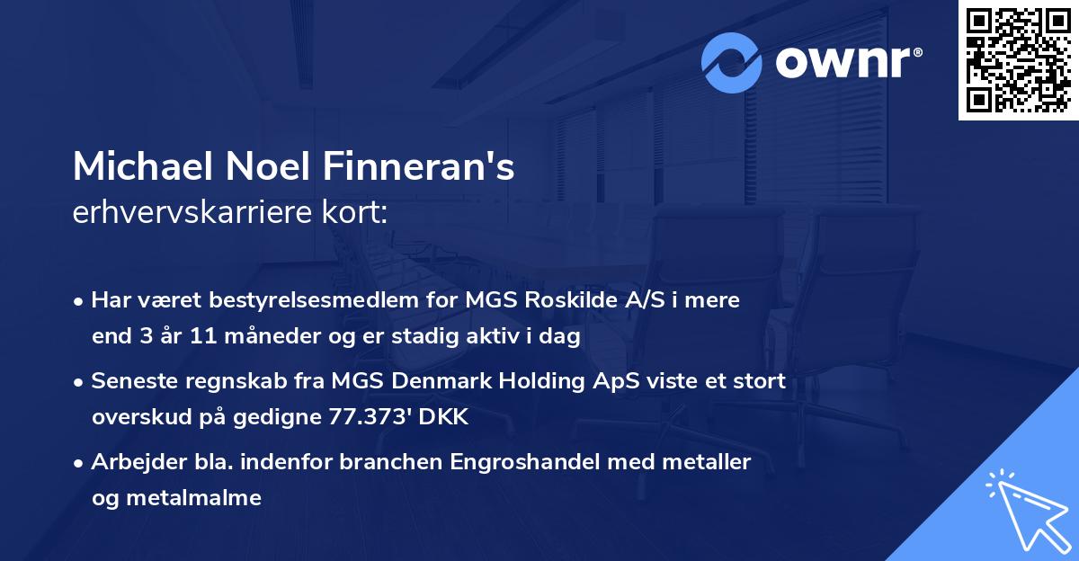 Michael Noel Finneran's erhvervskarriere kort