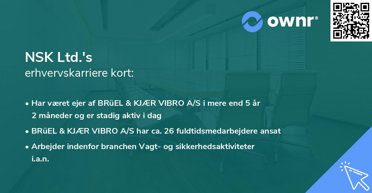 NSK Ltd.'s erhvervskarriere kort