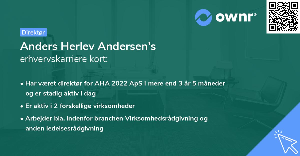 Anders Herlev Andersen's erhvervskarriere kort