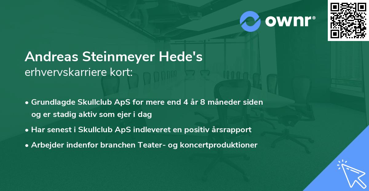Andreas Steinmeyer Hede's erhvervskarriere kort