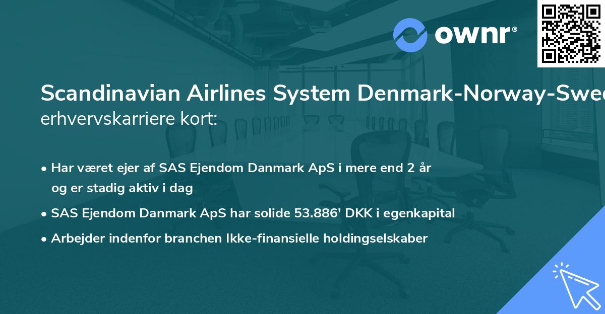 Scandinavian Airlines System Denmark-Norway-Sweden's erhvervskarriere kort