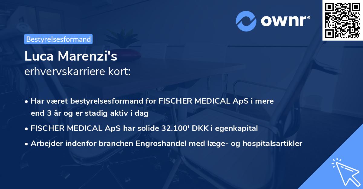 Luca Marenzi's erhvervskarriere kort