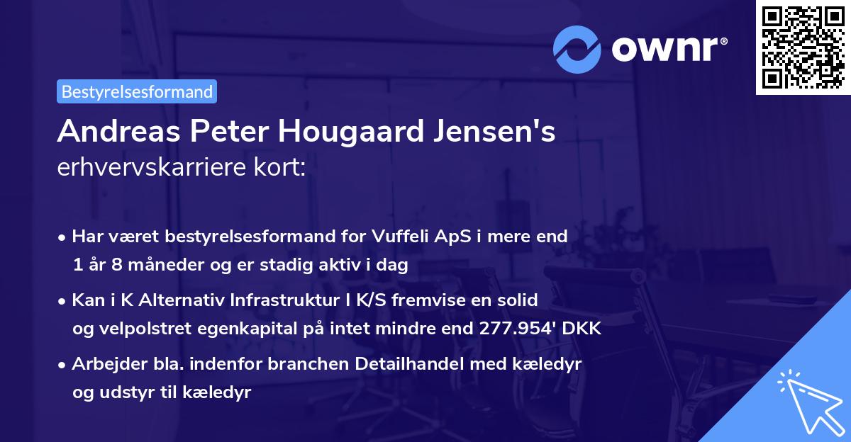Andreas Peter Hougaard Jensen's erhvervskarriere kort