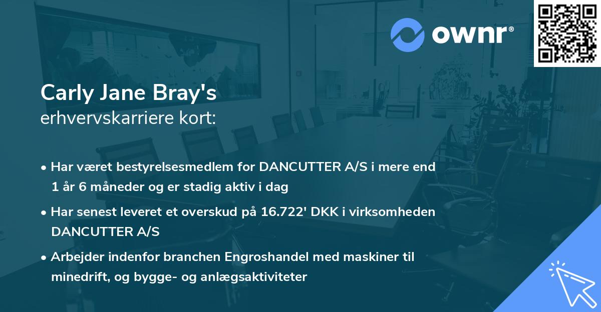 Carly Jane Bray's erhvervskarriere kort