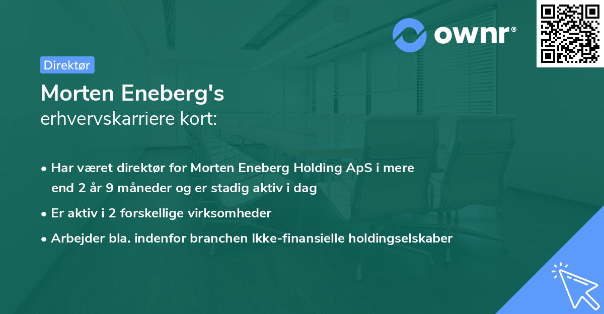 Morten Eneberg's erhvervskarriere kort