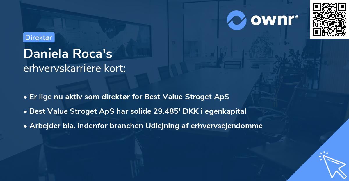 Daniela Roca's erhvervskarriere kort