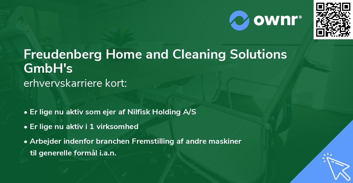 Freudenberg Home and Cleaning Solutions GmbH's erhvervskarriere kort