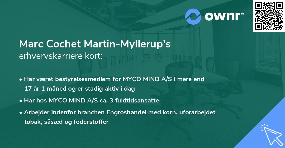 Marc Cochet Martin-Myllerup's erhvervskarriere kort