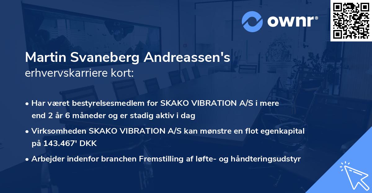 Martin Svaneberg Andreassen's erhvervskarriere kort