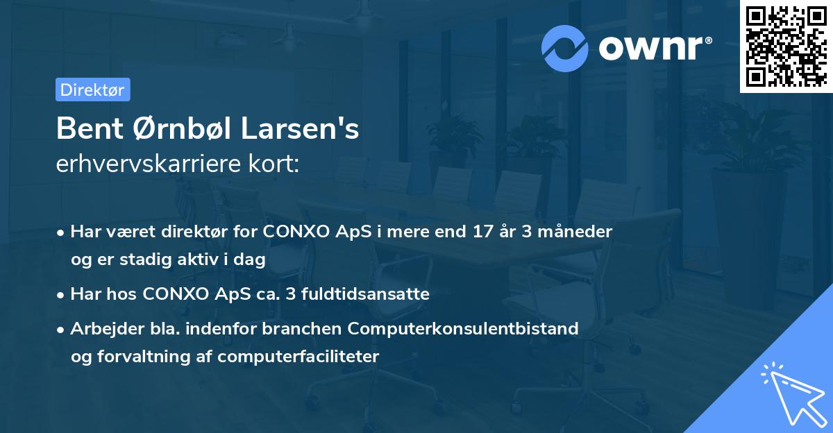 Bent Ørnbøl Larsen's erhvervskarriere kort