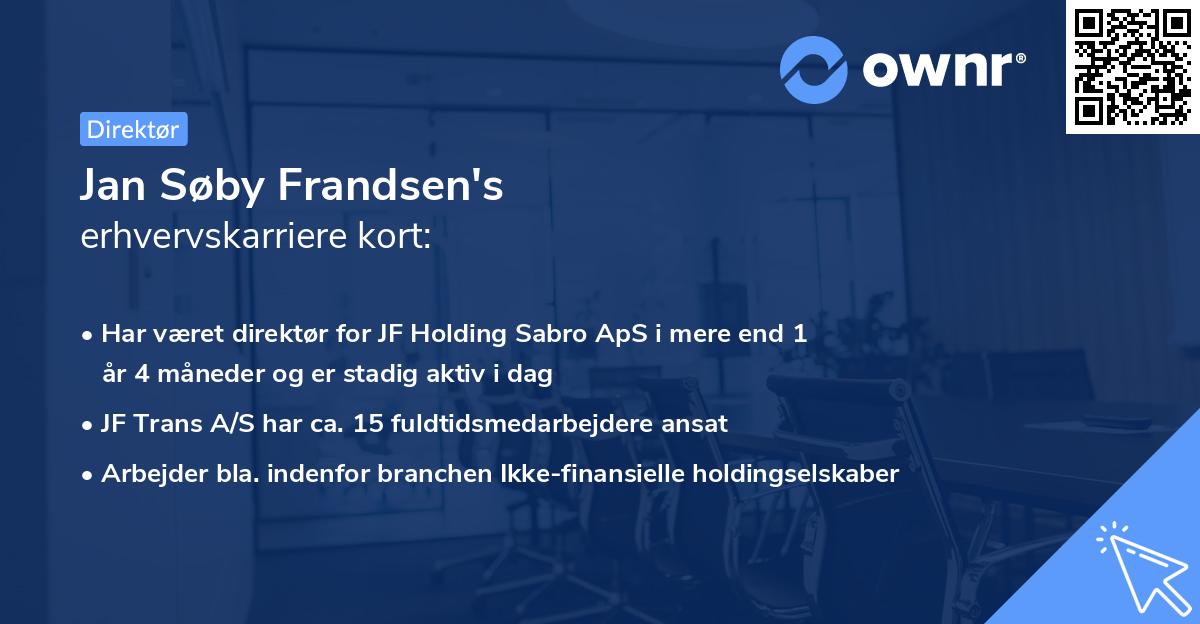 Jan Søby Frandsen's erhvervskarriere kort
