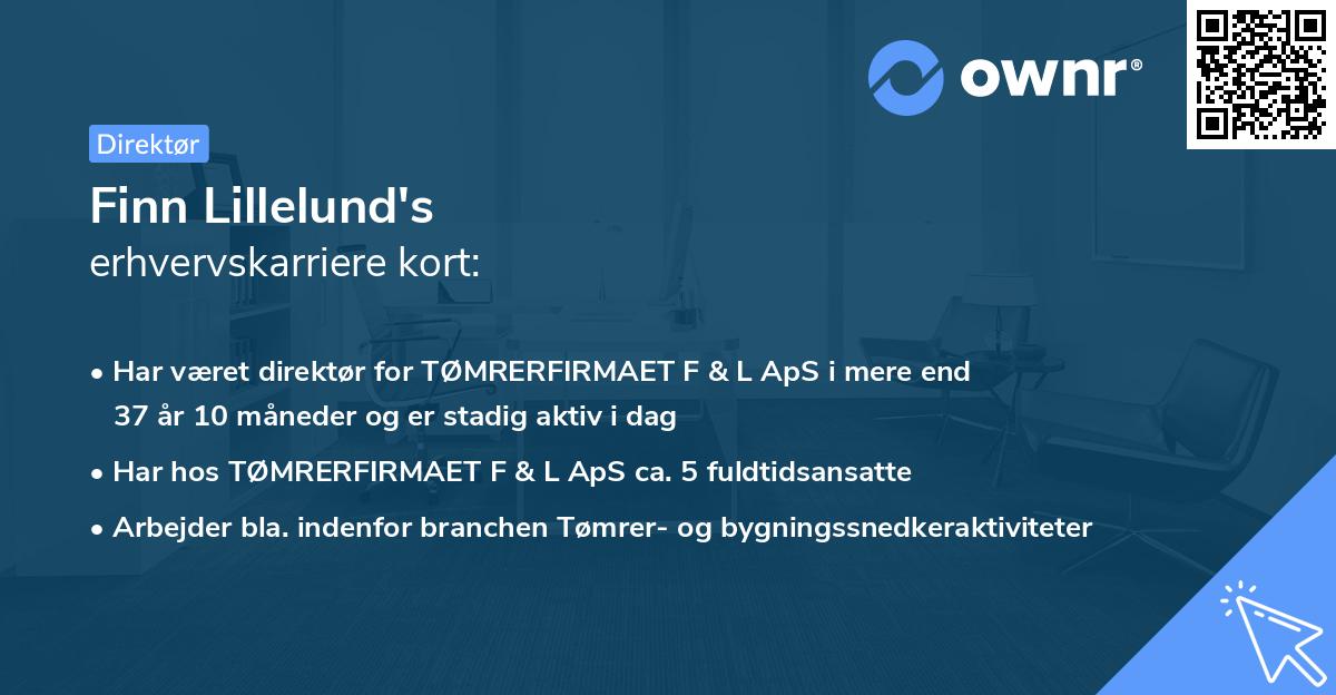Finn Lillelund's erhvervskarriere kort