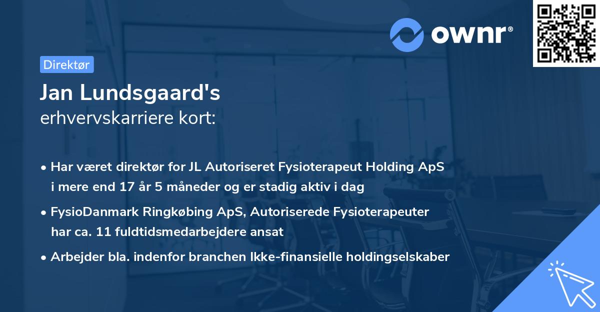 Jan Lundsgaard's erhvervskarriere kort