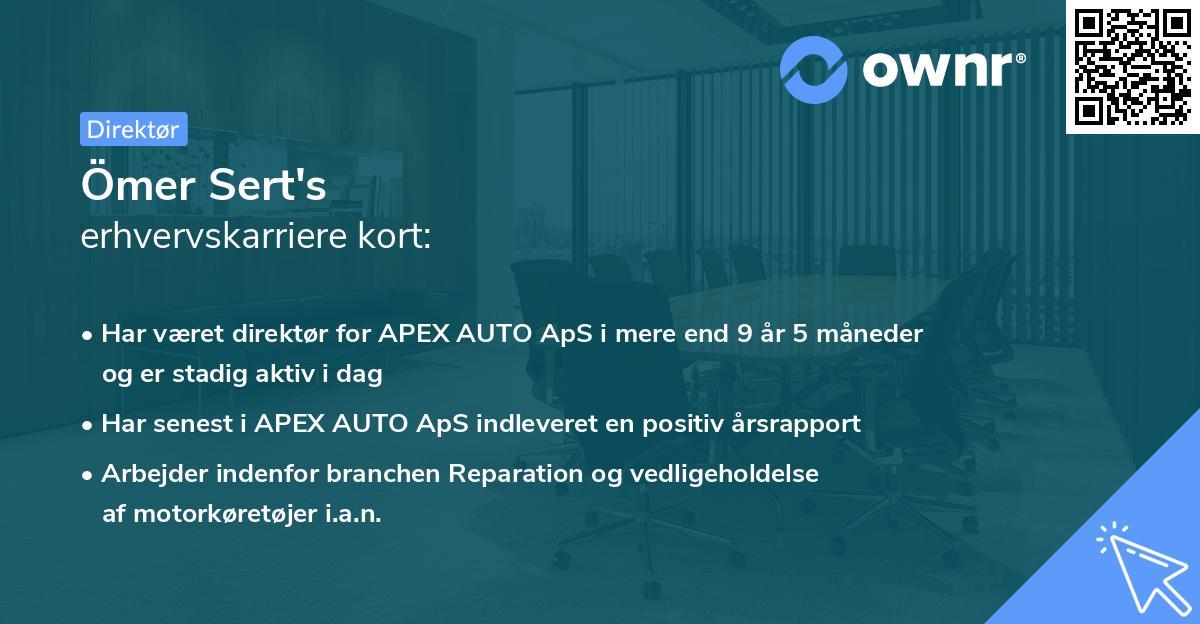 Ömer Sert's erhvervskarriere kort