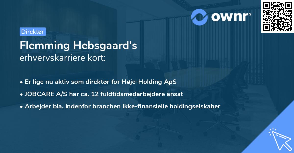 Flemming Hebsgaard's erhvervskarriere kort