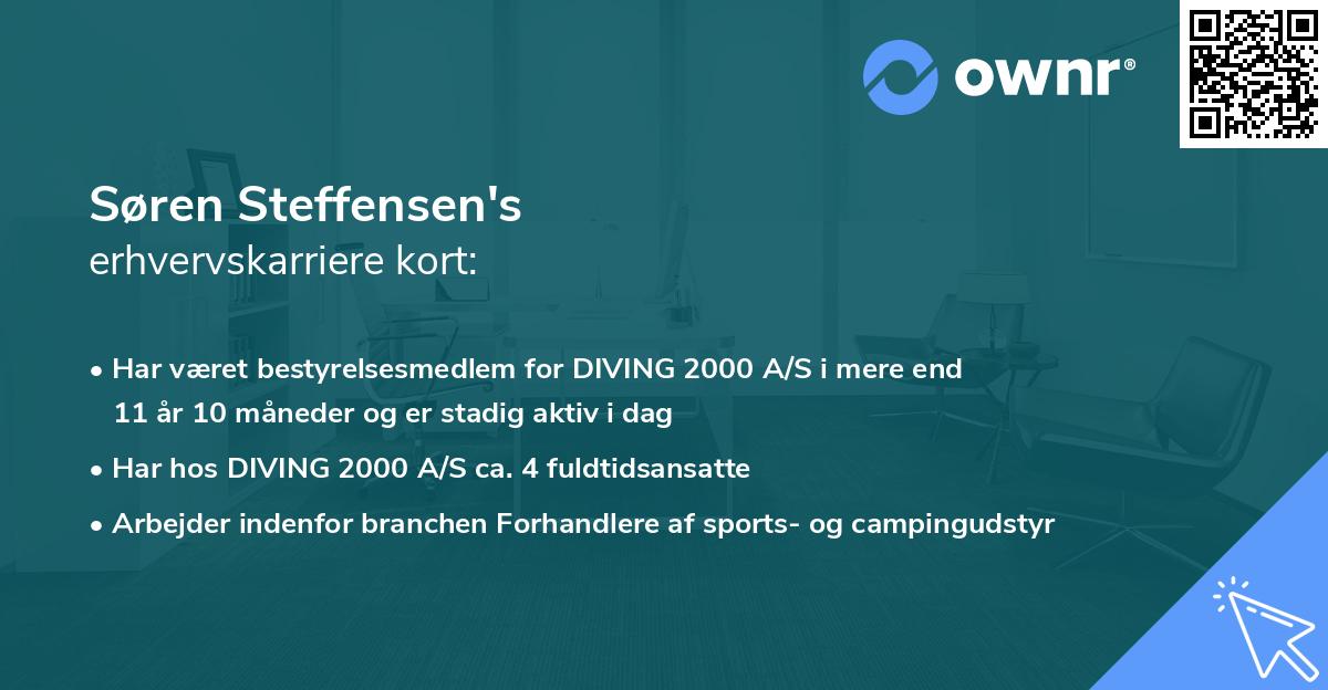 Søren Steffensen's erhvervskarriere kort