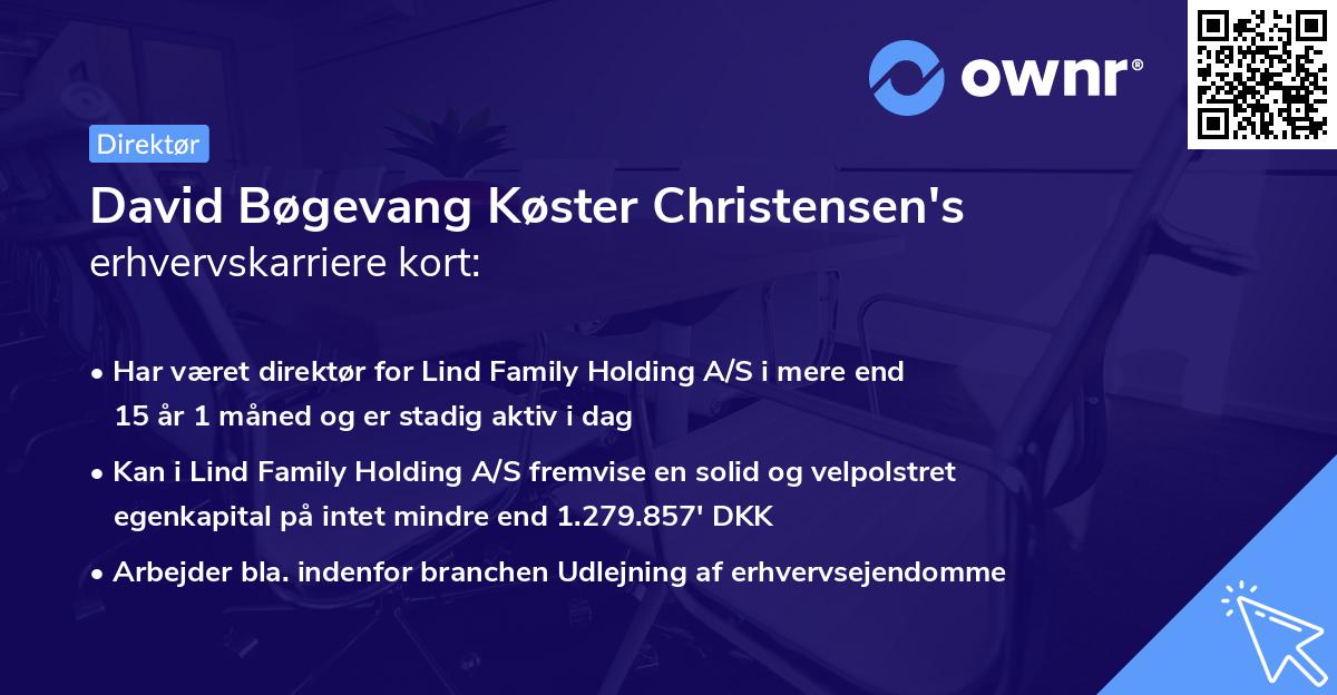 David Bøgevang Køster Christensen's erhvervskarriere kort