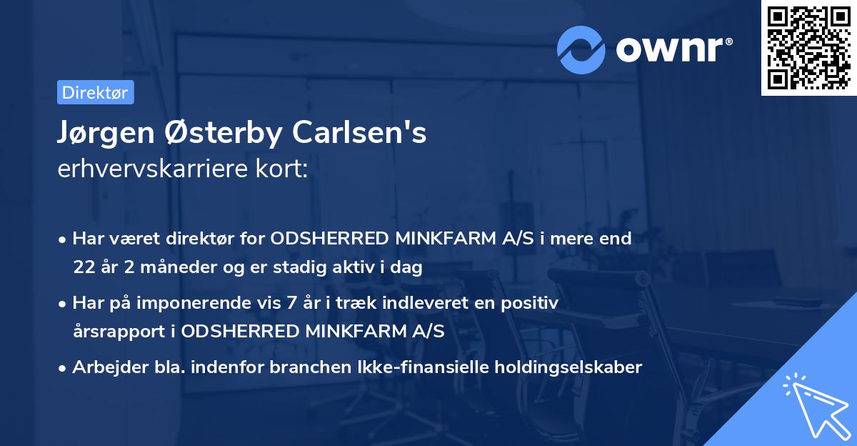 Jørgen Østerby Carlsen's erhvervskarriere kort