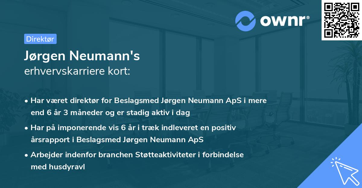 Jørgen Neumann's erhvervskarriere kort