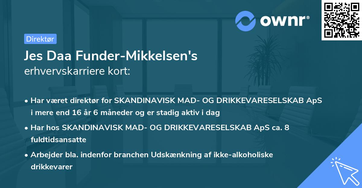 Jes Daa Funder-Mikkelsen's erhvervskarriere kort