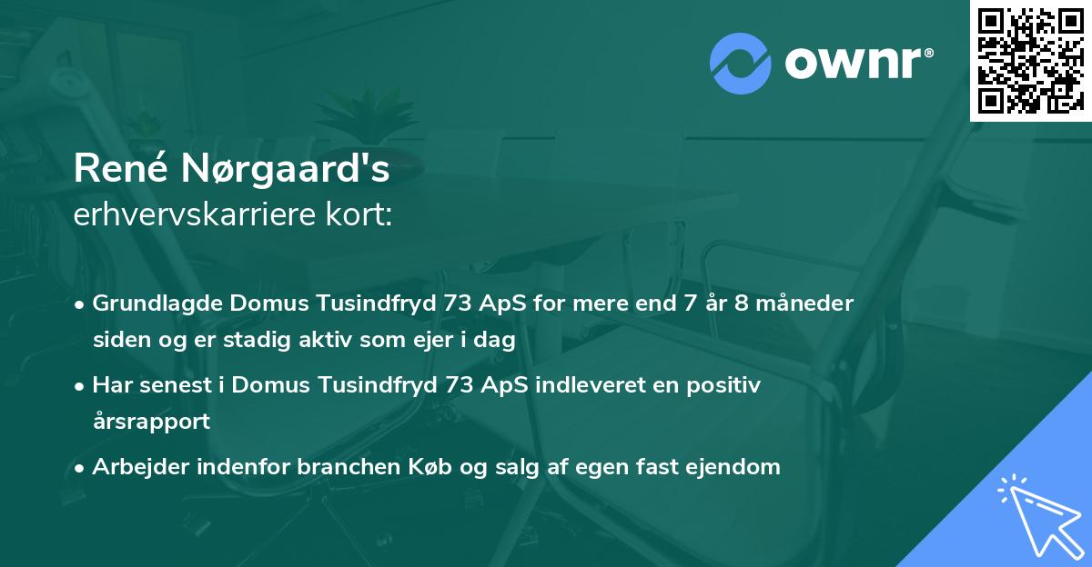 René Nørgaard's erhvervskarriere kort