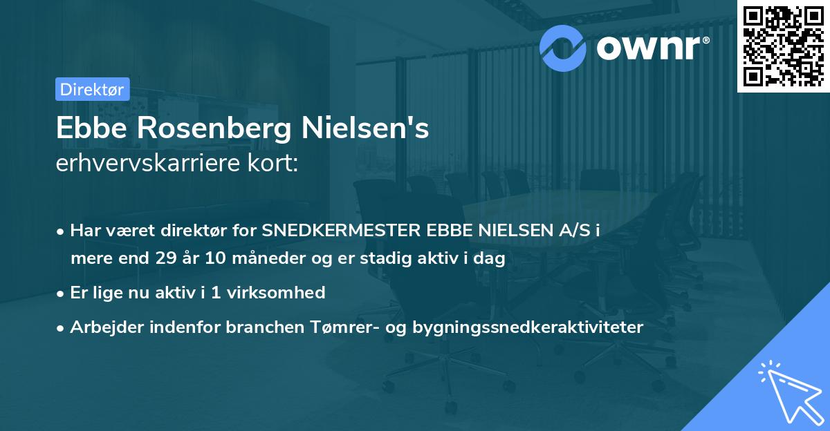 Ebbe Rosenberg Nielsen's erhvervskarriere kort