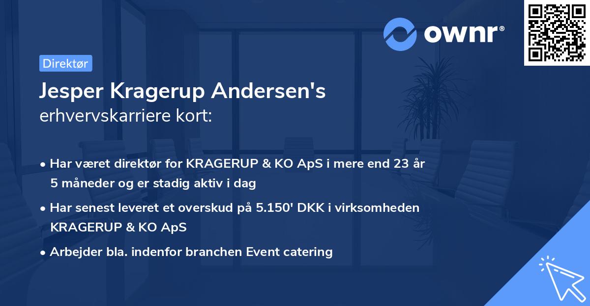 Jesper Kragerup Andersen's erhvervskarriere kort