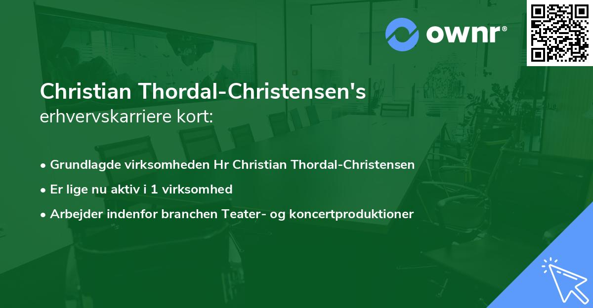 Christian Thordal-Christensen's erhvervskarriere kort