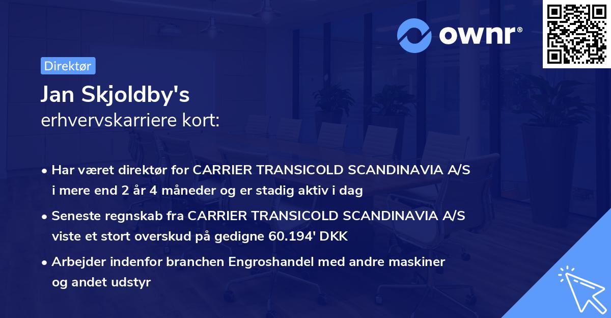 Jan Skjoldby's erhvervskarriere kort