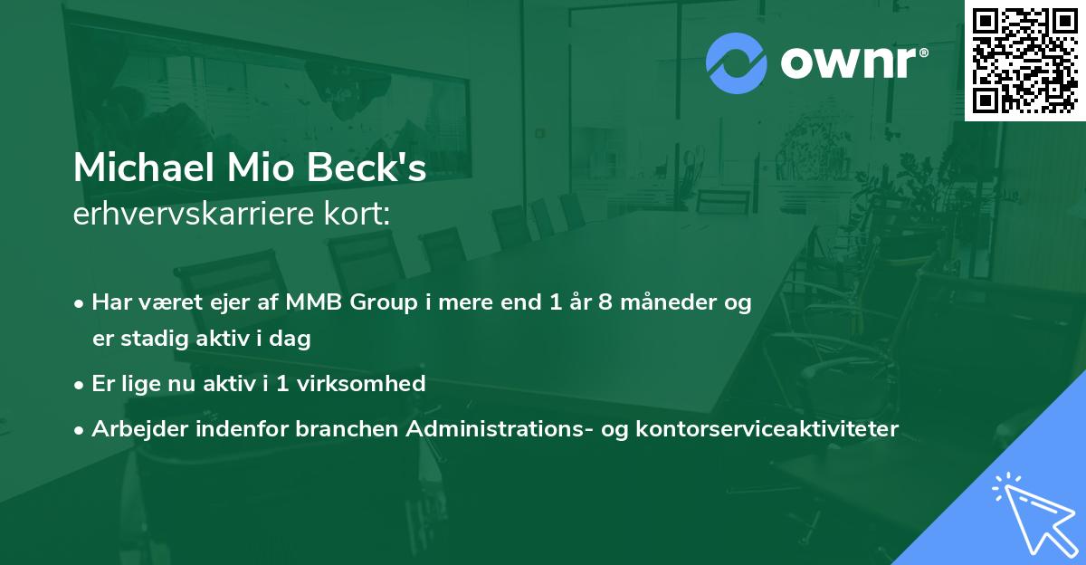Michael Mio Beck's erhvervskarriere kort