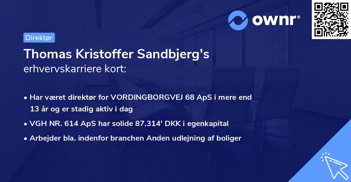 Thomas Kristoffer Sandbjerg's erhvervskarriere kort