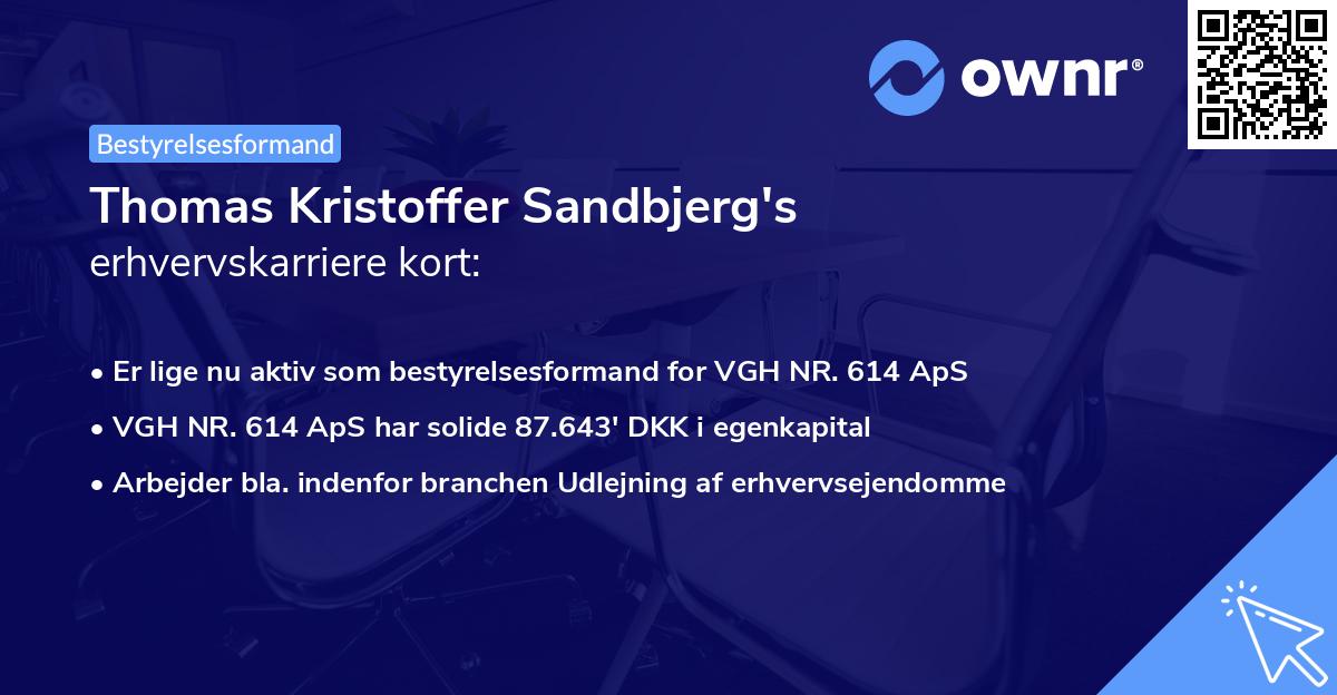 Thomas Kristoffer Sandbjerg's erhvervskarriere kort