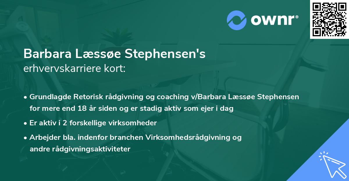 Barbara Læssøe Stephensen's erhvervskarriere kort