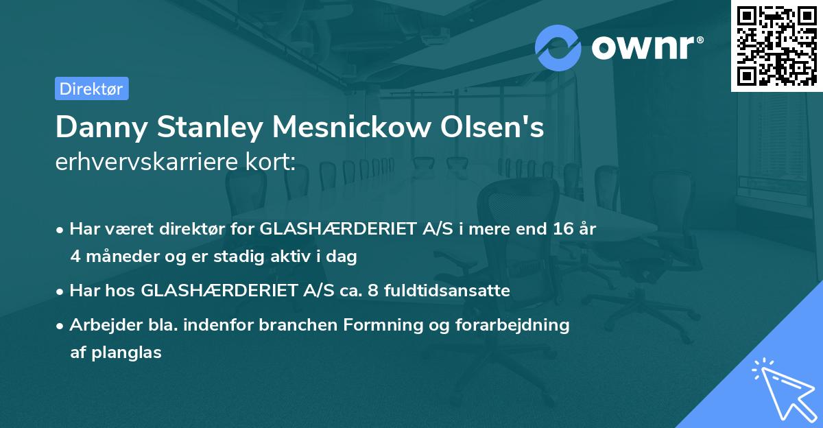 Danny Stanley Mesnickow Olsen's erhvervskarriere kort