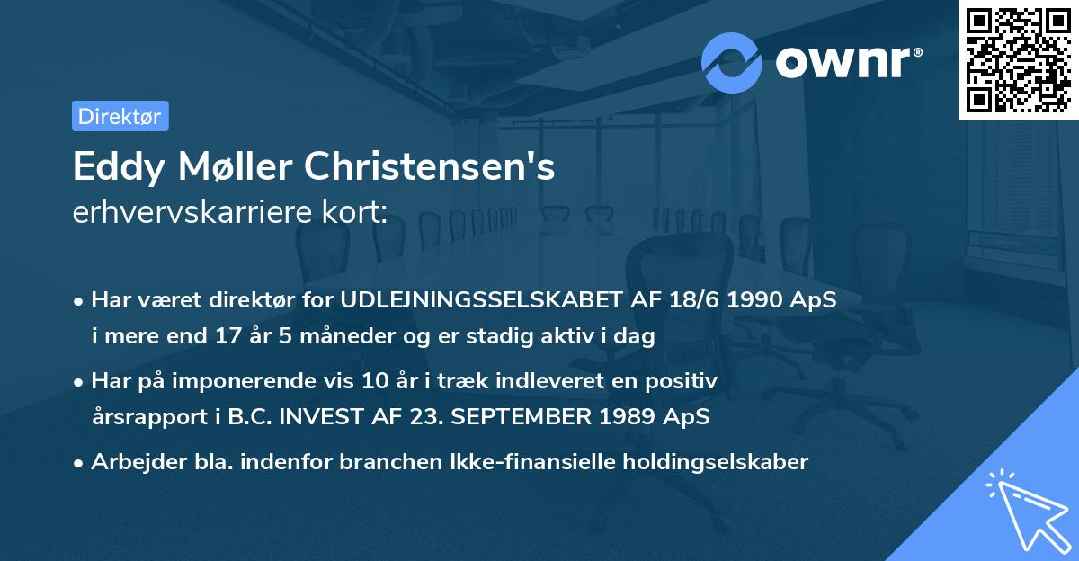 Eddy Møller Christensen's erhvervskarriere kort