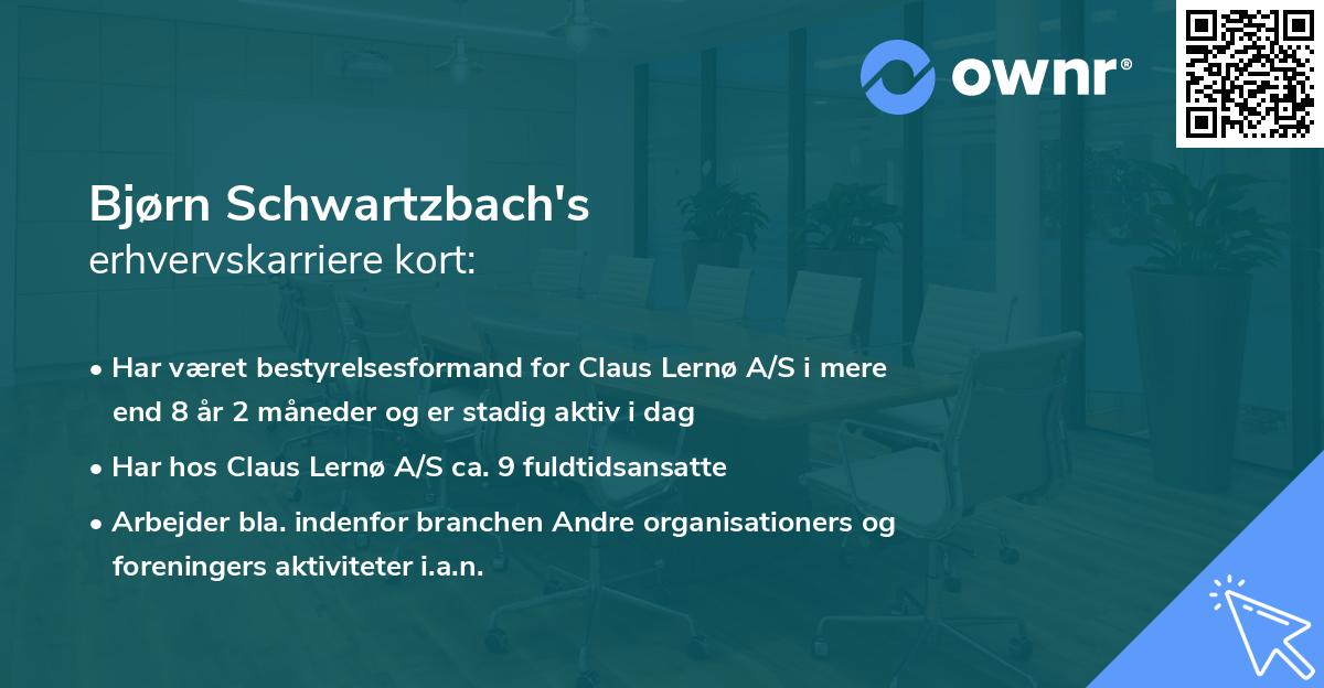 Bjørn Schwartzbach's erhvervskarriere kort
