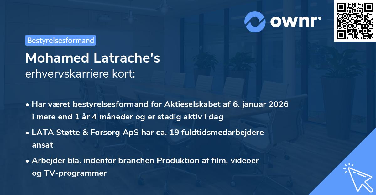 Mohamed Latrache's erhvervskarriere kort