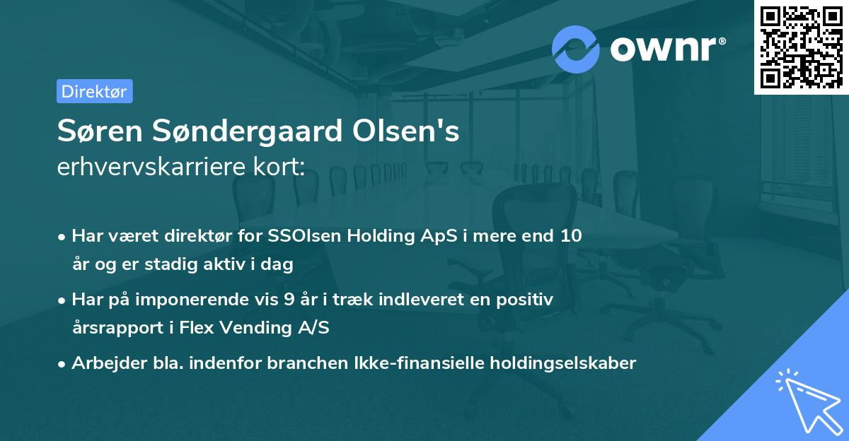 Søren Søndergaard Olsen's erhvervskarriere kort